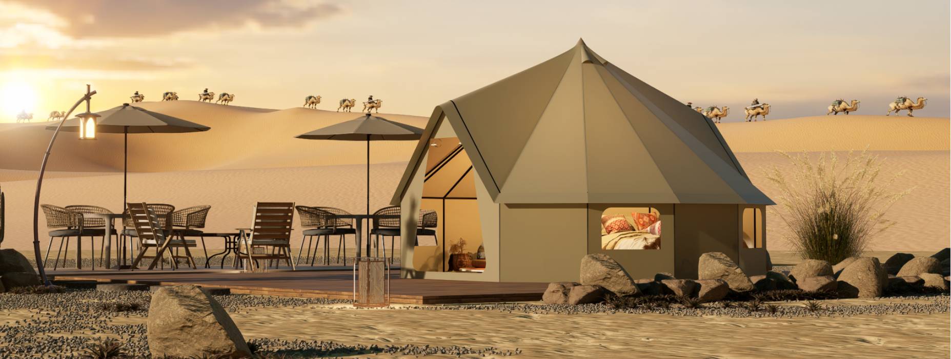 海城市露营酒店帐篷产品